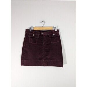 Patagonia Womens‎ Burgundy Corduroy Mini Skirt Sz 6 Outdoor Academia Preppy